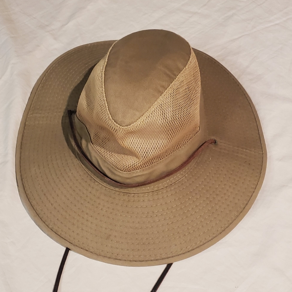 Dorfman Pacific Company Tan Wide Brim Sun Hat
